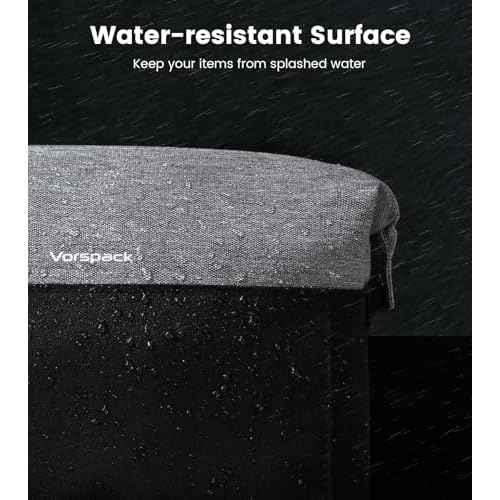 Vorspack Large Travel Toiletry Bag - Water Resistant Travel Bag for Toiletries, Cosmetics, Accessories, Gifts for Men - Black