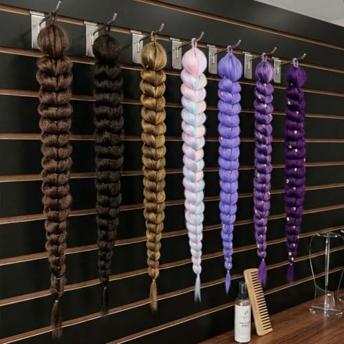 SEIKEA 30-Inch Extra Long Purple Braiding Hair Ponytail for Girls