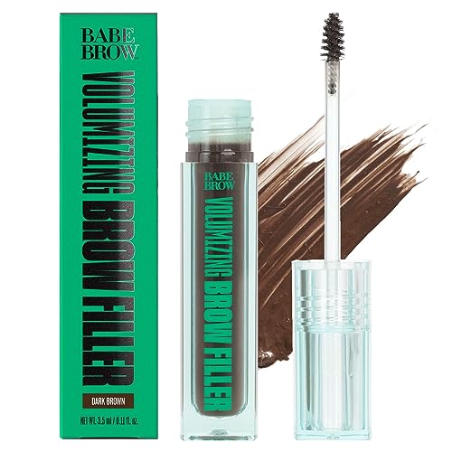Babe Original Volumizing Eyebrow Filler For Thicker Brows - Tinted Brow Gel with Peptides & Biotin, Smudge Resistant Brow Mascara