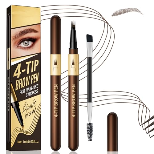 4-Tip Microblading Eyebrow Pencil Waterproof Brown