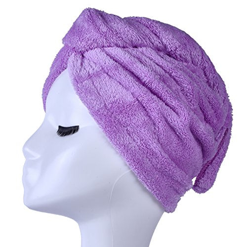 Microfiber Hair Towel Wrap - Ultra Absorbent Turban for Quick Drying
