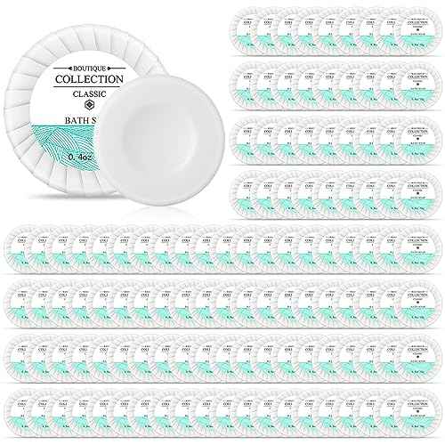Demissle 500 Pcs Mini Soap Bars 0.4 oz Small Round Coin Size Hotel Soap Bars Bulk Individually Wrapped Hand Travel Soap Guest Bathroom Toiletries for Party Favors Motel Body Cleansing
