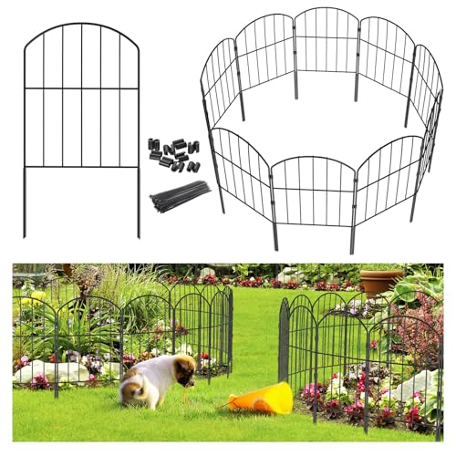 Goovilla 27ft Rustproof Metal Garden Fence for Animal Barrier