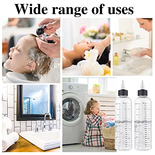 BESARME Hair Oil Applicator Bottles 8.5oz Dye Dispenser 2-Pack