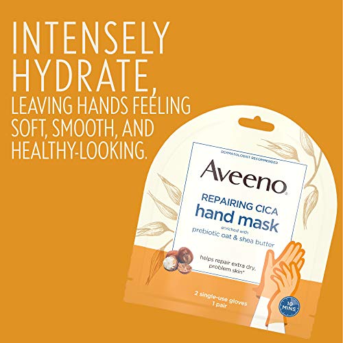 Aveeno Repairing CICA Foot & Hand Mask with Prebiotic Oat & Shea Butter