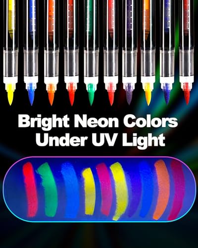 Sovano UV Glow Face & Body Paint Markers - 10 Neon Pens