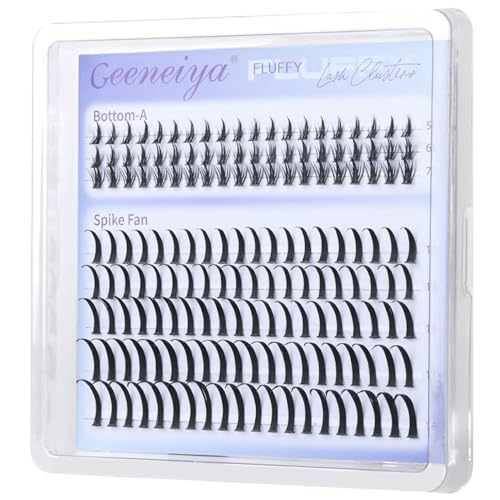 Geeneiya Spike Lash Clusters & Bottom Lashes Wispy D Curve