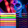 Glow in the Dark Face Paint Pens - 8 Neon Colors for Parties