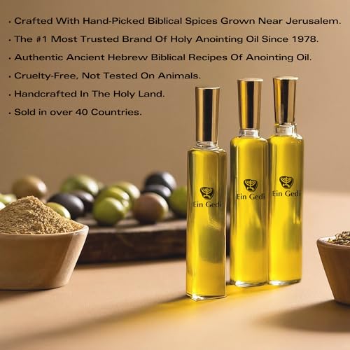 EIN GEDI Pomegranate Anointing Oil, Made in Holy Land (250ml - 8.5 Oz) Anointing Oil for Prayers and Blessings Scented with Oils of The Bible. (250, Pomegranate)