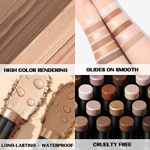 FOCALLURE Contour Stick Kit – Bronzer & Highlighter Pen, Medium
