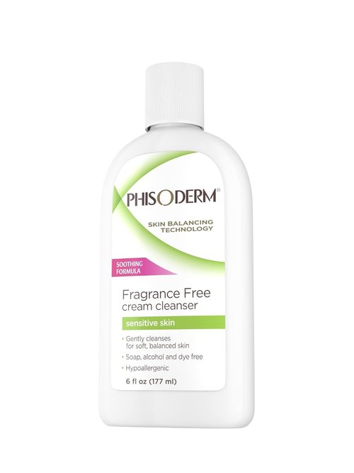 Phisoderm Fragrance Free Cream Cleanser For Sensitive Skin, 6 Ounce (Pack of 3)