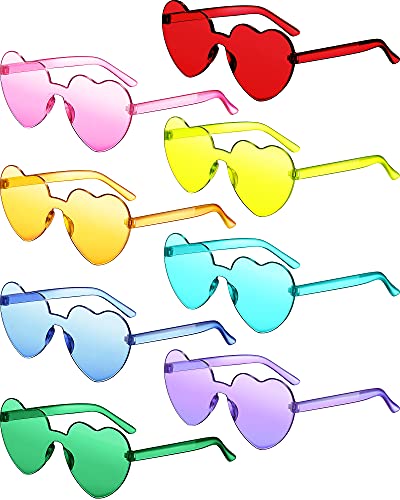 Frienda 8 Pairs Heart Sunglasses for Women
