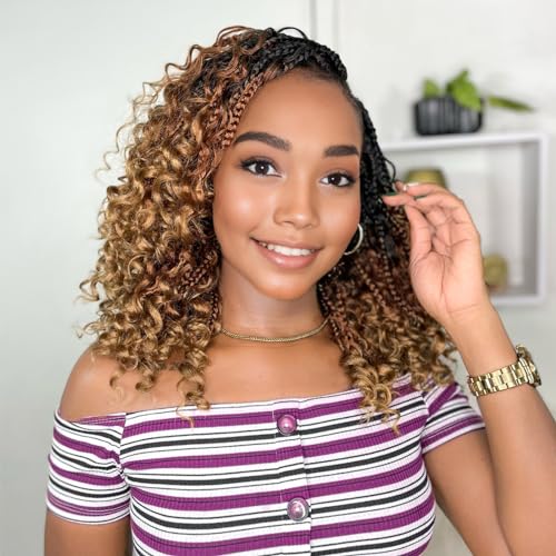 Yewell Goddess Box Braids Crochet Hair 10 Inch 9 Pack