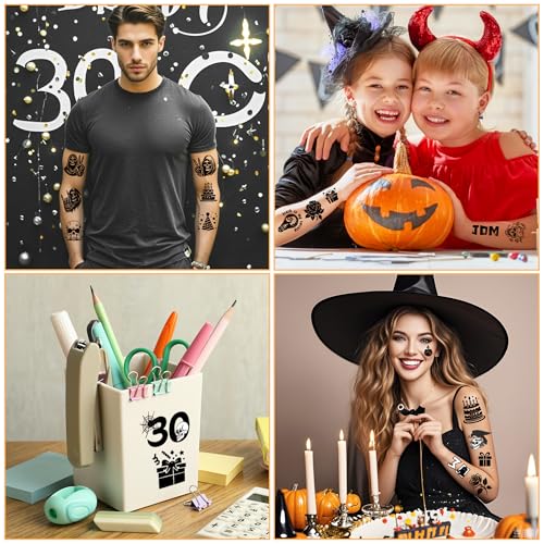 Death to My 30s Temporary Tattoos - 296 Pcs Party Favors
