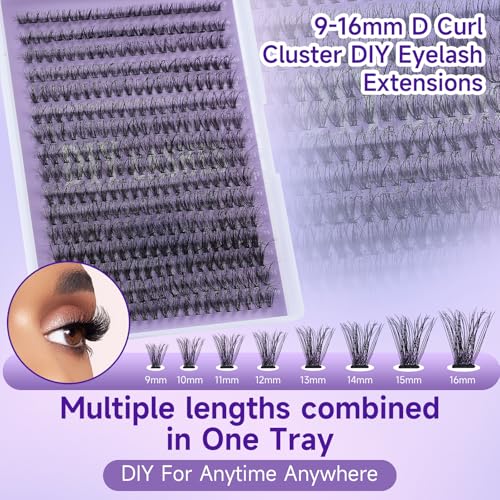 30D Wispy Lash Clusters 9-16mm 320pcs DIY Eyelash Extensions