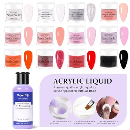 Major Dijit All-in-One Acrylic Nail Starter Kit with LED Lamp & Drill