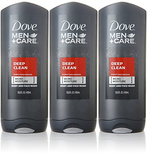 Dove Men+Care Body and Face Wash, Deep Clean, 13.5 Ounce (Pack of 3)