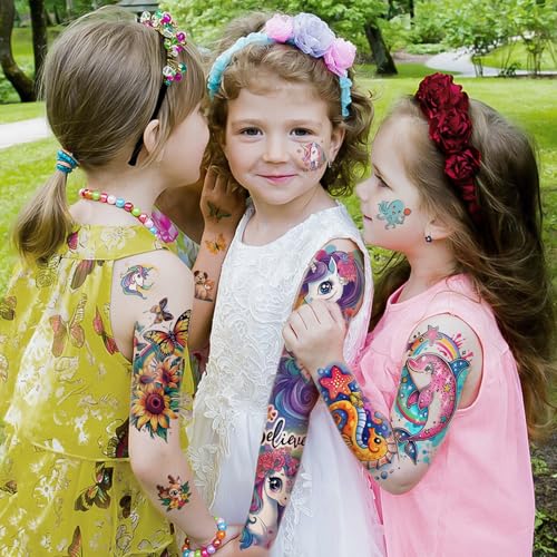 52 Sheet Temporary Tattoos for Kids - Waterproof Fake Tattoos