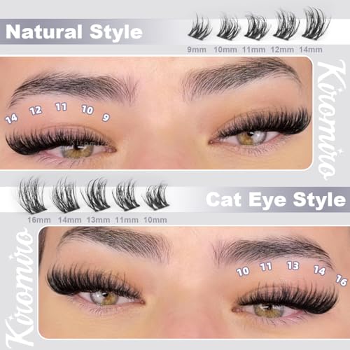 Kiromiro Wispy Lash Clusters 9-16mm Hybrid Eyelash Extensions
