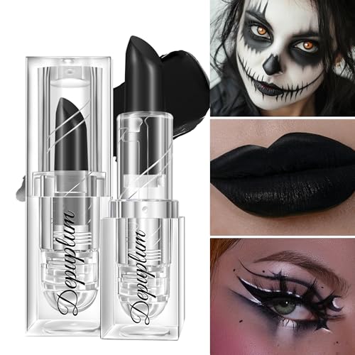 Black Matte Lipstick Set - Waterproof Halloween Makeup