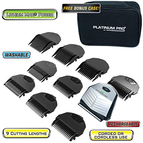 Platinum Pro Self-Haircut Kit with 9 Guide Combs & Lithium Battery