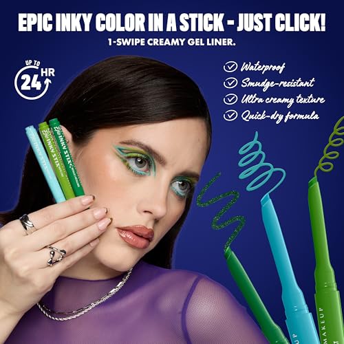 NYX PROFESSIONAL MAKEUP Epic Inky Stix Eyeliner, Mechanical Cream Gel Eyeliner, Waterproof Formula With Up To 24HR Wear - 02 Ember Energy (Matte Warm Brown)