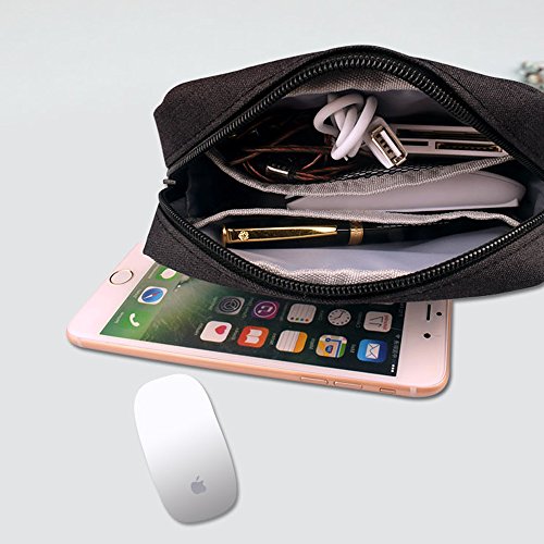 Electronics Accessories Organizer Bag - Small Black Case