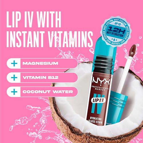 NYX Lip IV Hydrating Glossy Lip Stain - Mocha Me Wet