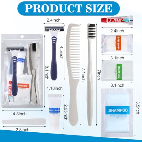 Suclain 48 Sets Hygiene Kits for Homeless in Bulk Homeless Basic Toiletry Kits Care Package Supplies Individually Packed for Men Women Travel Charity Hotel Business
