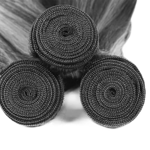 P1B Grey Ombre Body Wave Hair Bundles 18 20 22 Inch
