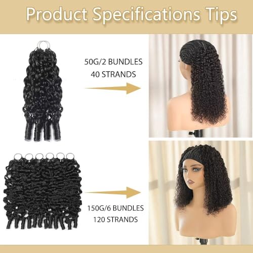 MORGENSTAR 18-Inch Burmese Curly Human Hair Crochet Bundles
