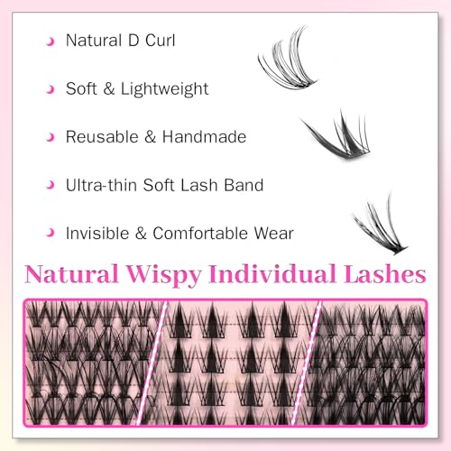 Azenlo 20D Cluster Lashes - Wispy DIY Eyelash Extensions