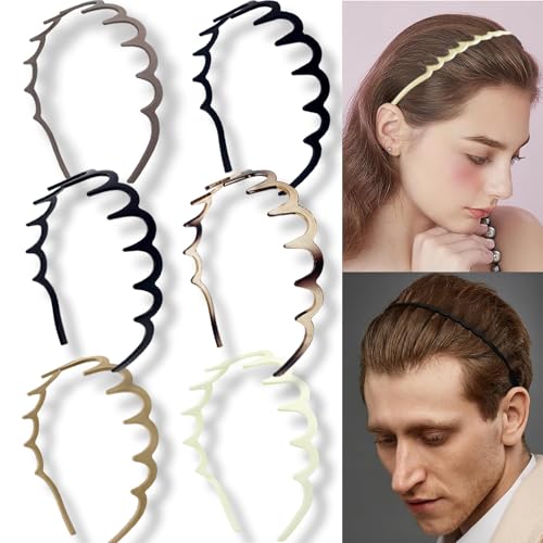 6-Pack Shark Teeth Headbands for Women – Non-Slip Hair Bands