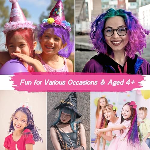 Hair Chalk for Girls, 8 Colors Washable Temporary Dye