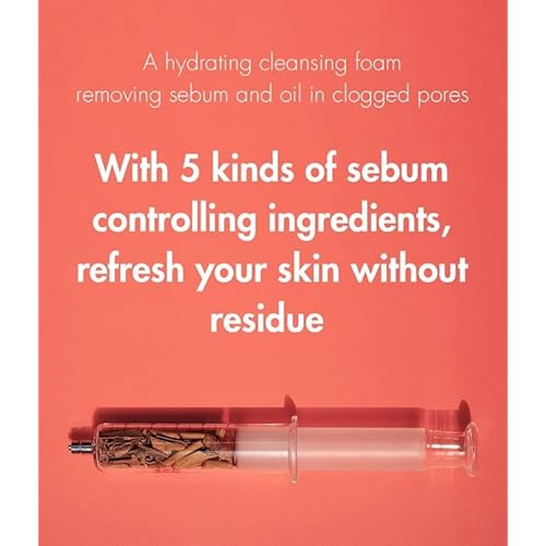 Dr.Ceuracle 5¥á Control Clearing Cleansing Foam | Deep Cleansing Sebum Care, Pore Purifying | A Special Foaming Cleanser For Dehydrated, Oily Skin That Cleanses Away Pore-Clogging Sebum and Innecessary Oil Without Tightness