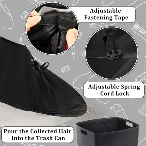 FEBSNOW Foldable Hair Cutting Cape with Reverse Umbrella for Adults & Kids