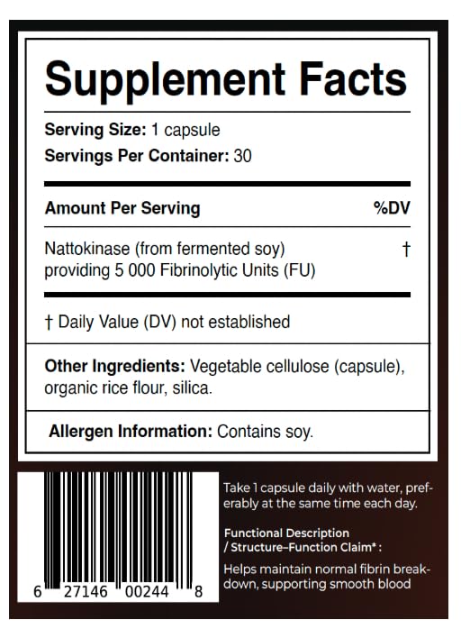 Maia Nattokinase 5000 FU - Vegan Enzyme Supplement for Heart Health