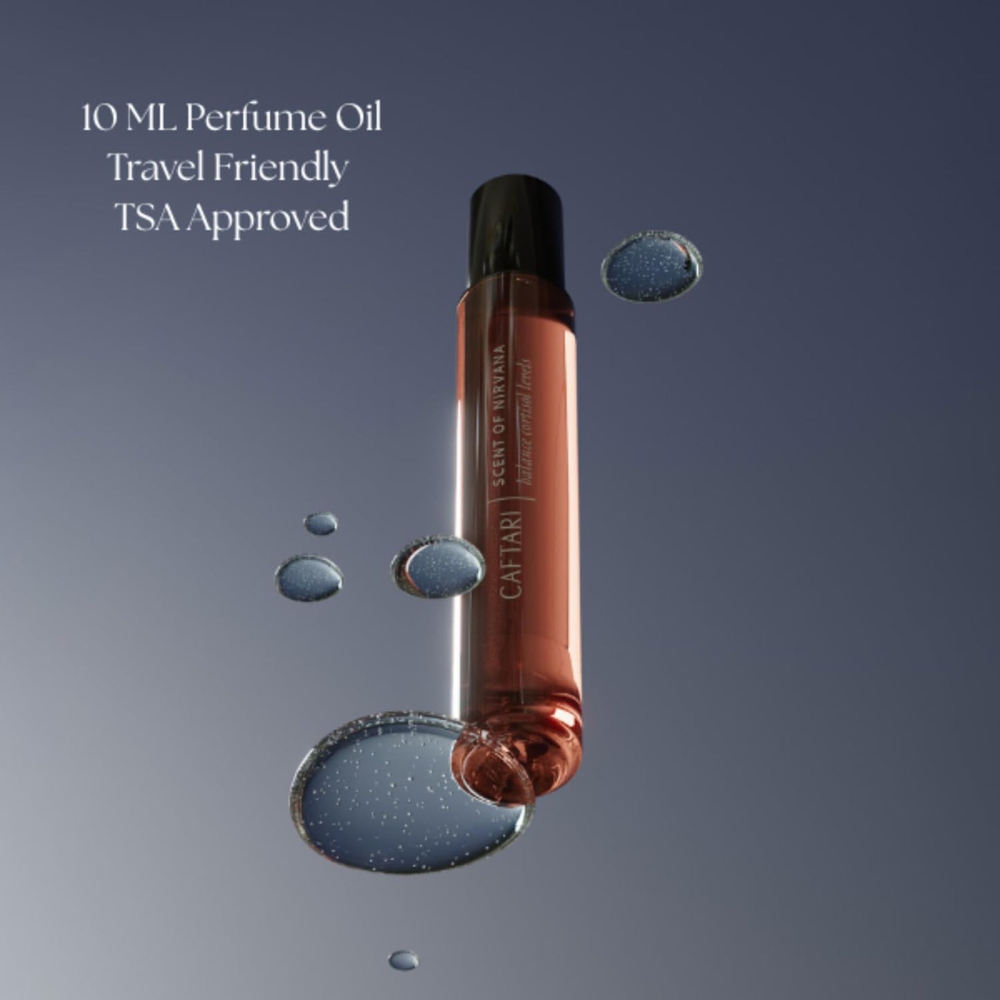 Caftari Luxury Perfume Oil Rollerball | Oudh, Cedarwood & Patchouli | Long Lasting, Travel Size | Clean Jojoba Oil | Stress Relief, Unisex Wellness Fragrance | Scent of Nirvana | 10 ml