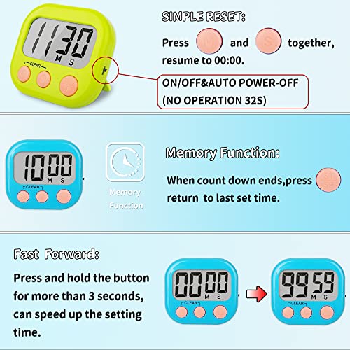 Classroom Timers for Teachers Kids Large Magnetic Digital Timer 2 Pack