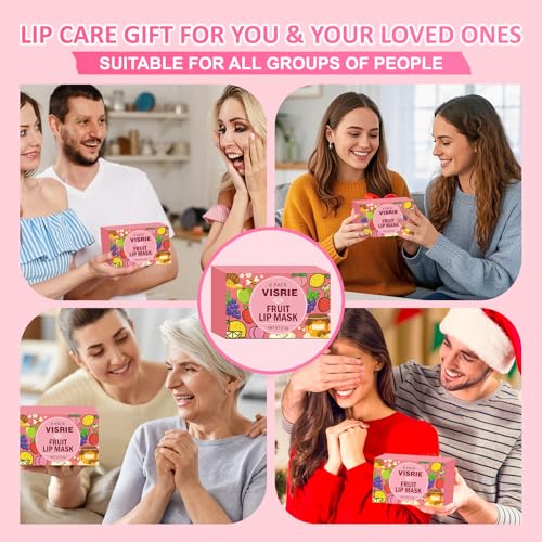 6 PCS Bee Lip Balm Lip Mask Honey Pot, Valentines Day Gifts, Moisturizing Lip Sleeping Mask for Dry Chapped Lips with Propolis, Honey Balm Lip Balm with Stick