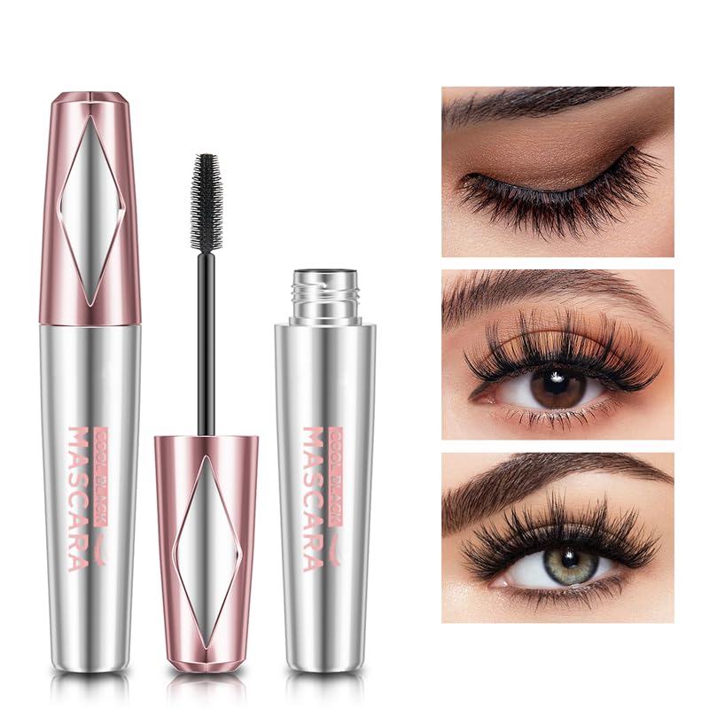 4D Silk Fiber Mascara - Waterproof Volume & Length (Black)