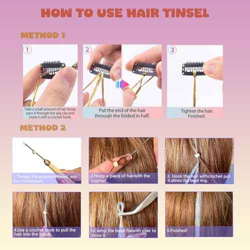 Hair Tinsel Kit (48 Inch,20 Colors,6000 strands), Tinsel Hair Extensions with Tools£¬Heat Resistant Fairy Hair Tinsel Kit for Women Girls Hair Accessories
