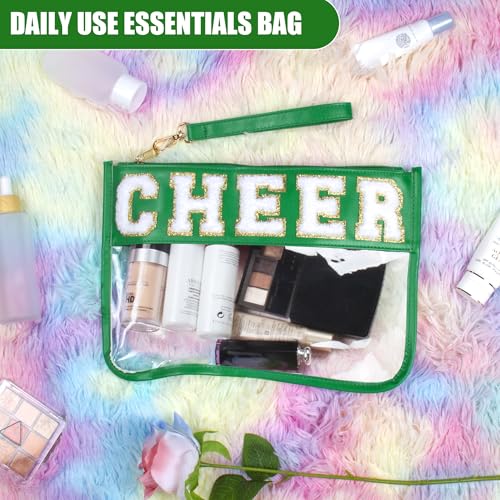 Chenille Letter Clear Makeup Bag for Cheerleaders