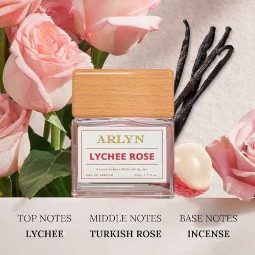 ARLYN Lychee Rose Eau De Parfum Inspired by Perfums De .Marly Del.ina, Long-Lasting Perfume For Women, Vegan, Cruelty free, Made in USA- 50 ml | 1.7 oz