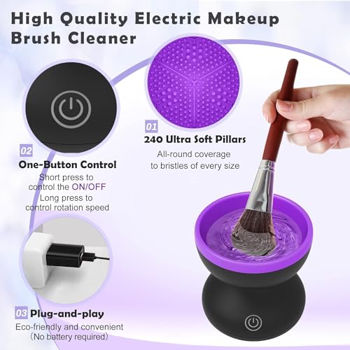 Electric Makeup Brush Cleaner Machine - USB Automatic Deep Clean