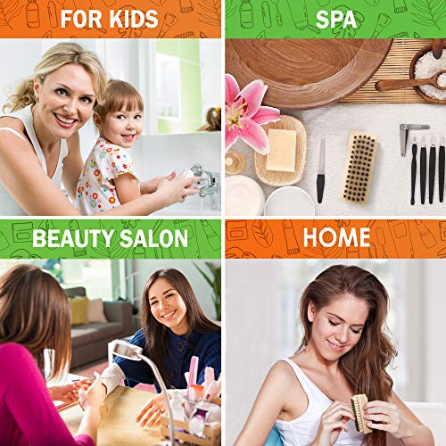 Non-Slip Wooden Two-Sided Nail Brush with Natural Boar Bristles