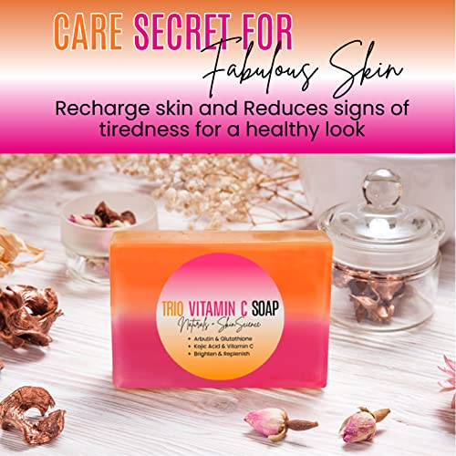 Organic Kojic acid & Vitamin C Soap Bar | Arbutin, Glutathione | Advanced Glowing formula, Replenish, & Radiant Skin | Pure Natural Pigmentation For Face & Body - 5 OZ Each (Pack 1)