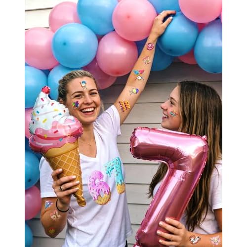 166Pcs Drip Baseball Temporary Tattoos - 6 7 Pink Baseball Theme Party, Ice Cream Drip Party Decorations, Baseball Drip Party Gift, 15 Sheets 48 Styles