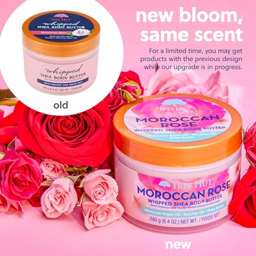 Tree Hut Moroccan Rose Whipped Shea Body Butter 8.4 oz - Hydrating & Nourishing