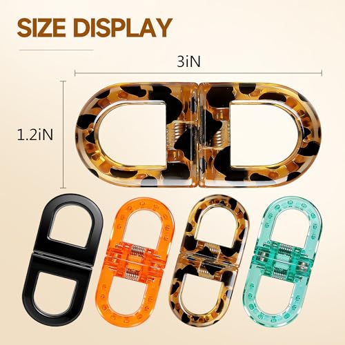 4Pcs Magnetic Hair Clips for Women - Seamless, Crease-Free Hold